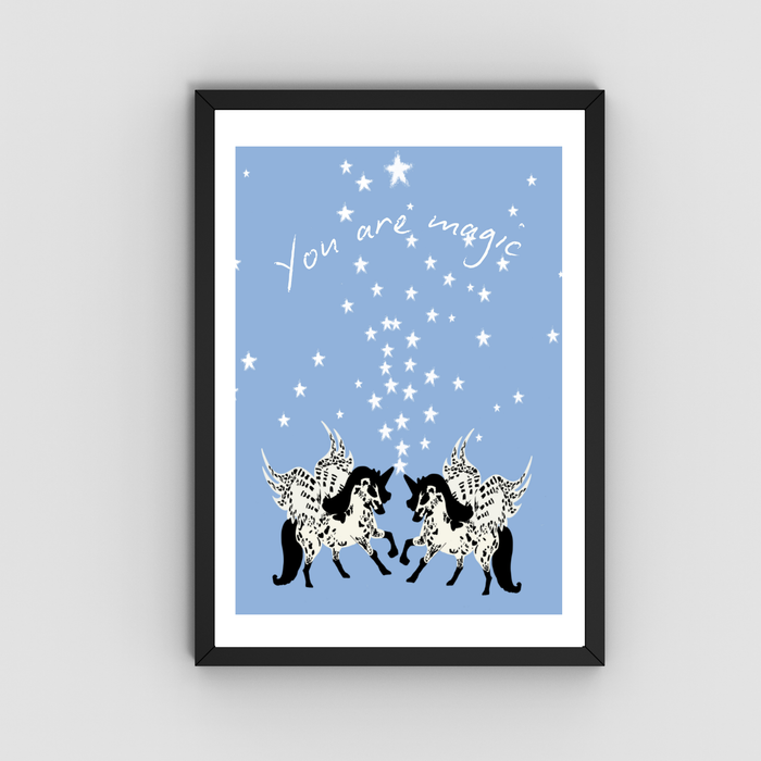 Framed Star Spray Unicorn Art