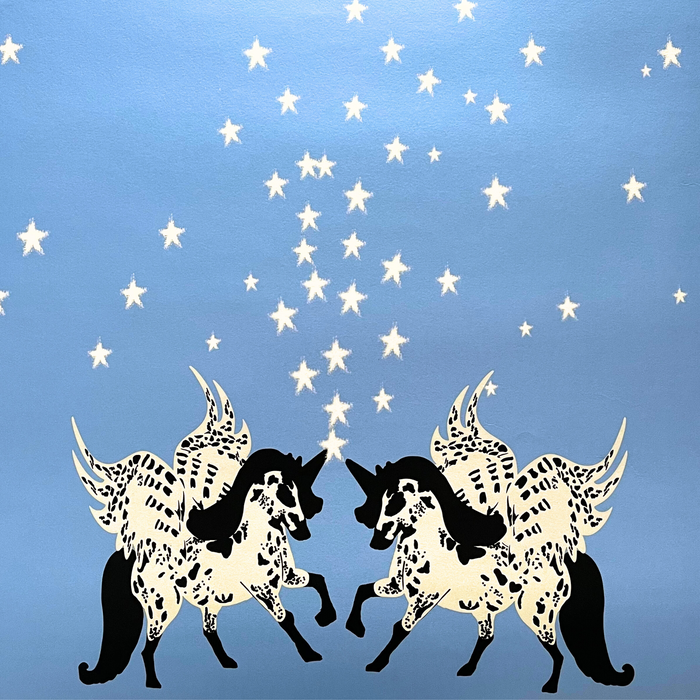 Star Unicorn Wallpaper, Powder Blue