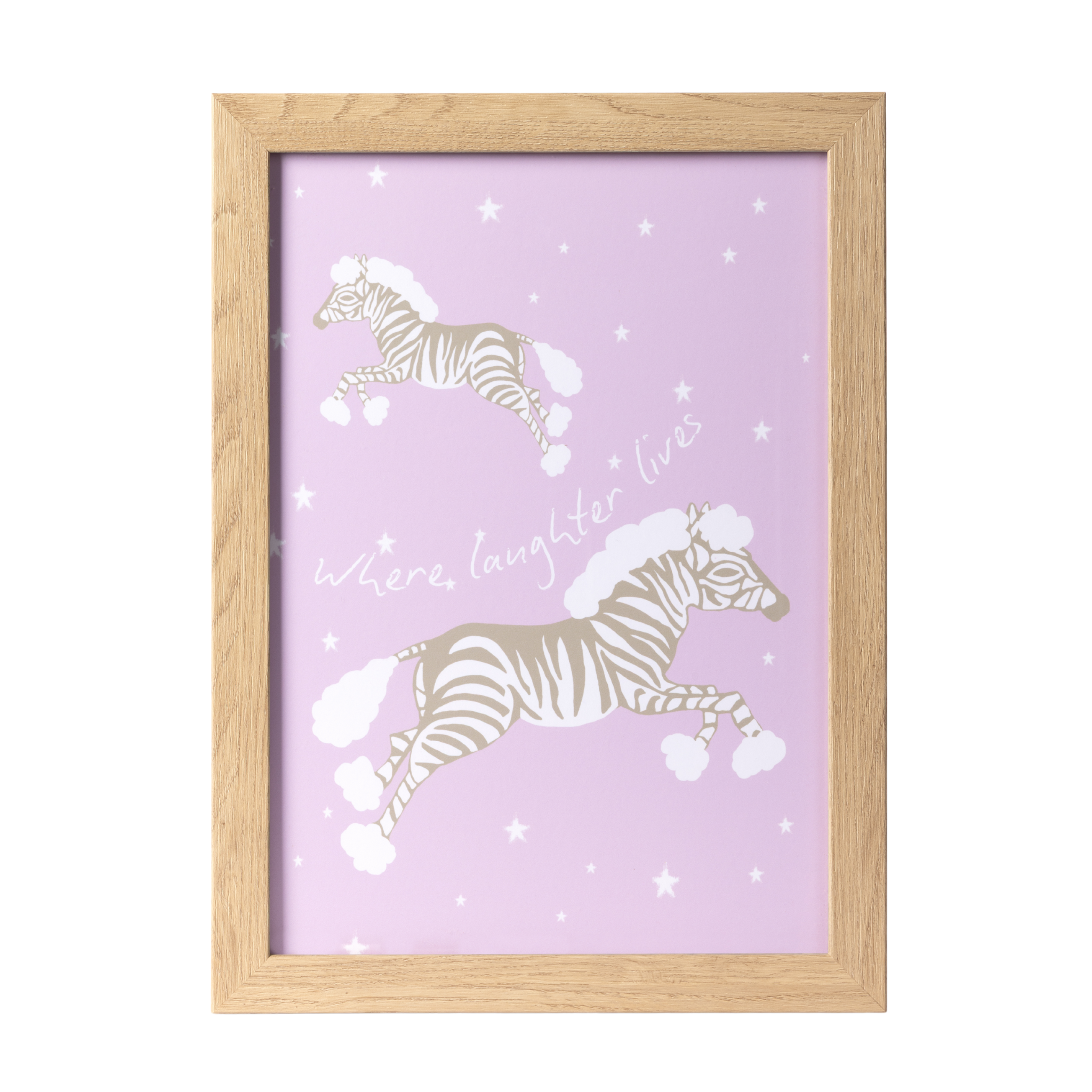 Framed Zebra Head in the Clouds Art