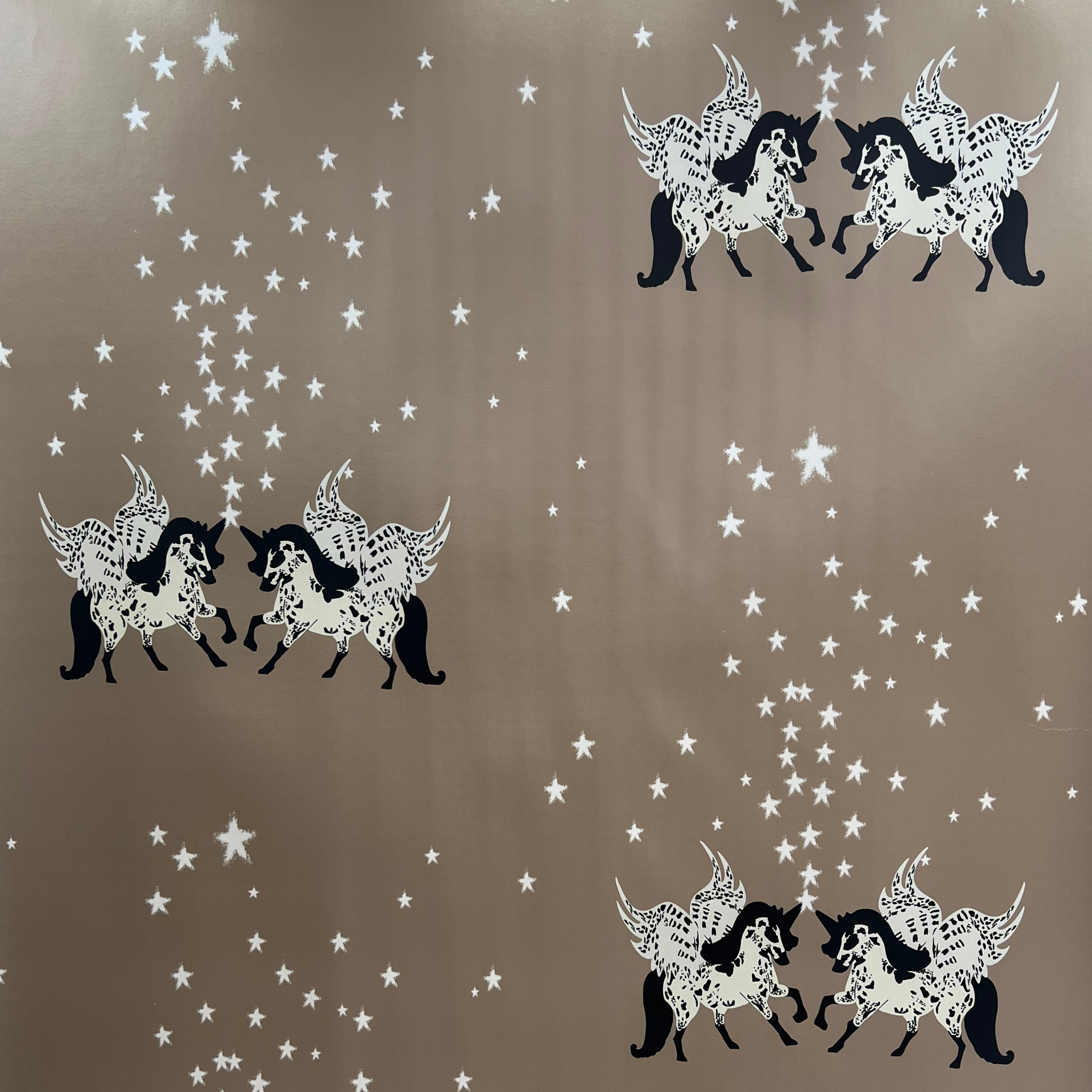 Star Unicorn Wallpaper, Gold